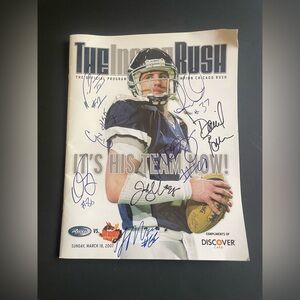 2007 Official Chicago Rush Vs New York Dragons Signed Program